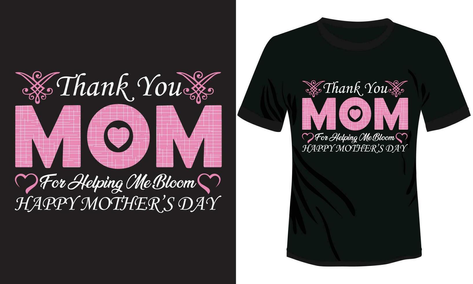 gracias usted mamá contento madres día tipografía camiseta diseño vector