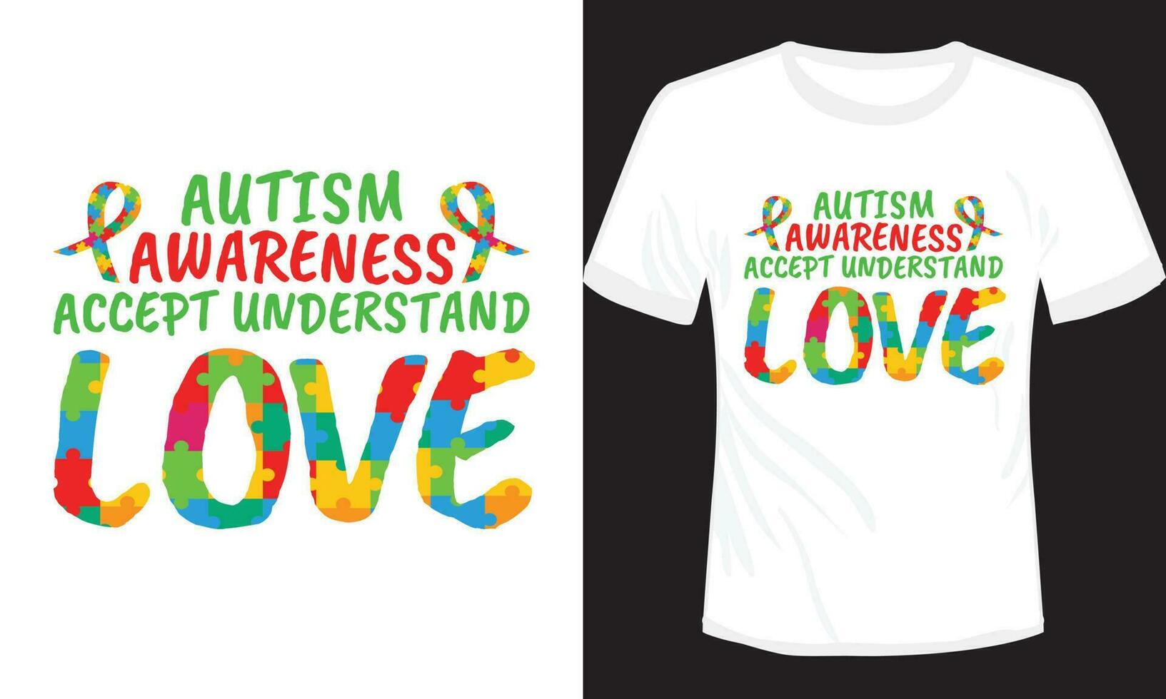 Autism T-shirt Design Vector Illustration