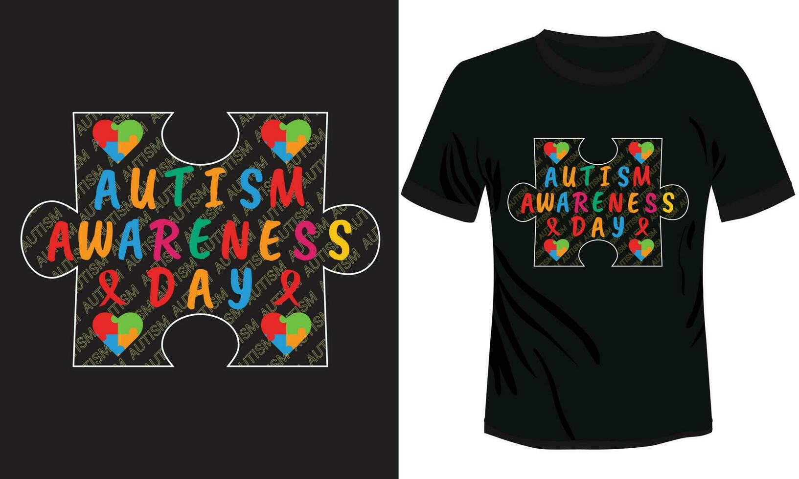 Autism T-shirt design Vector Illustration Typography