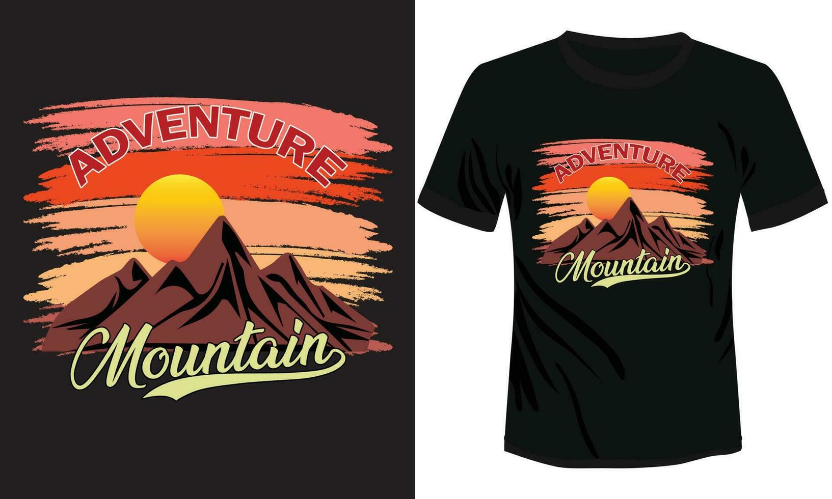Mountain Adventure T-shirt Design Vector Illustration