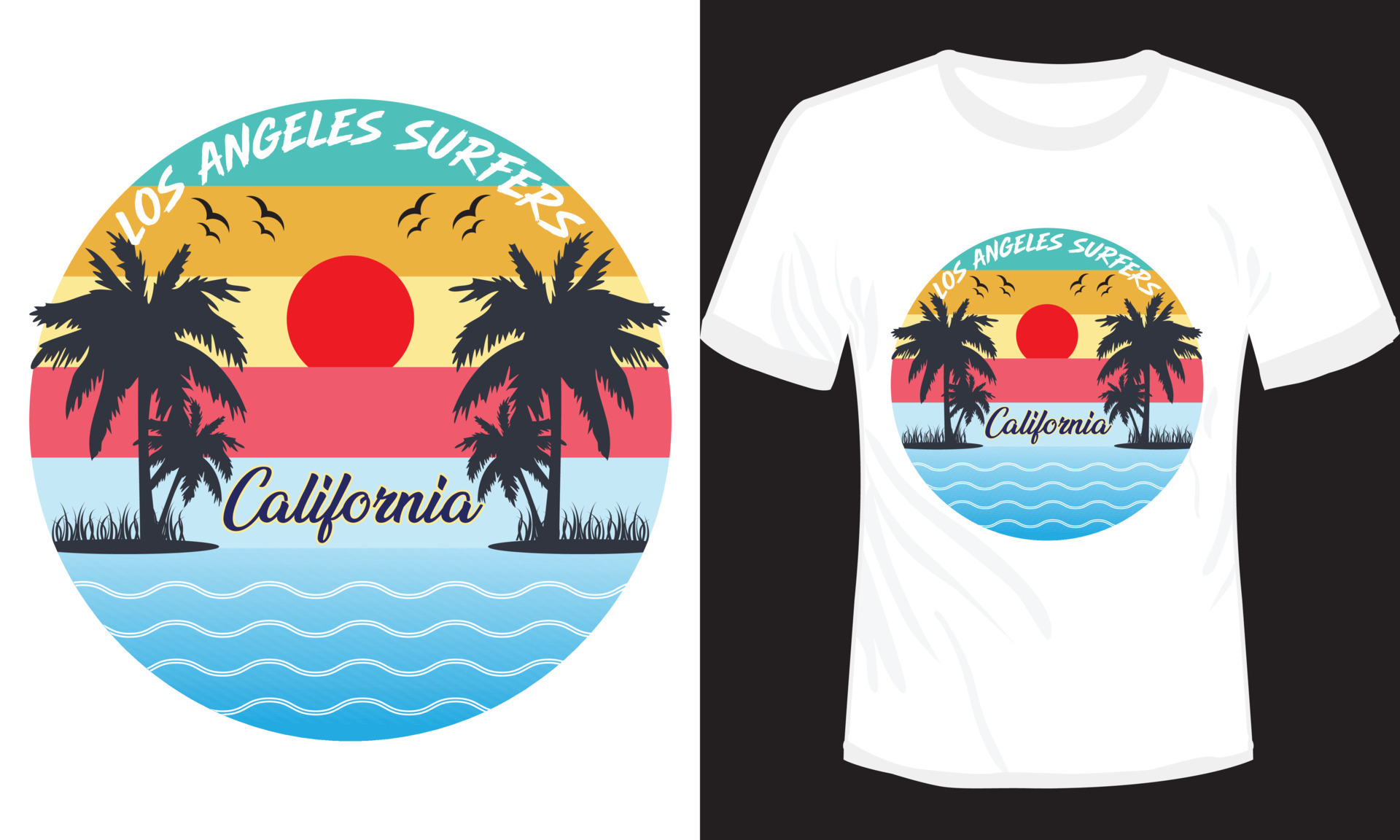 California Los Angeles T-shirt Design Vector Illustration 24212133 ...