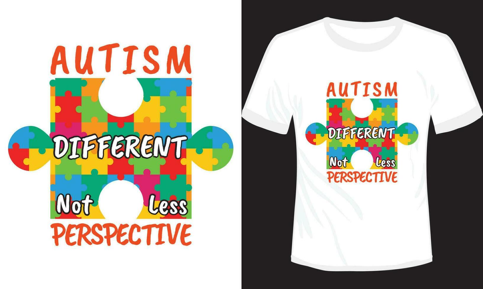 Autism T-shirt design Vector Illustration Typography