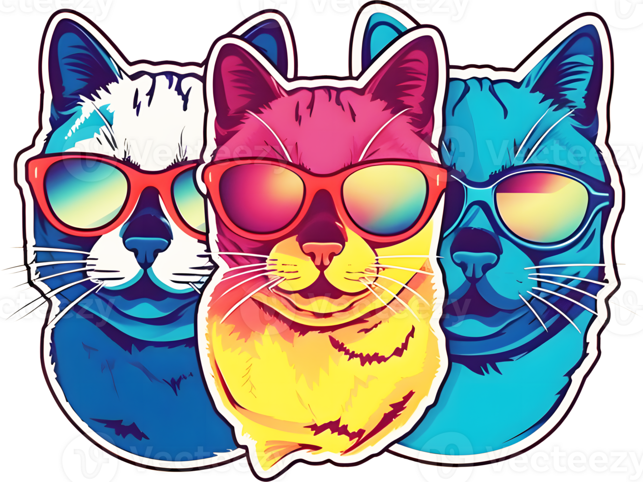 - Sticker - Three Cool Cats png