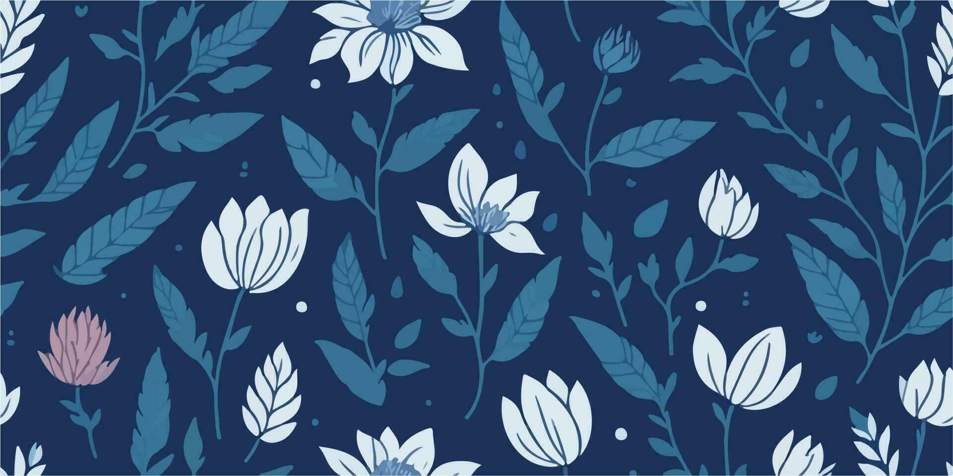 Enchanted Blooms, Whimsical Vector Illustration of Enchanting Flowers