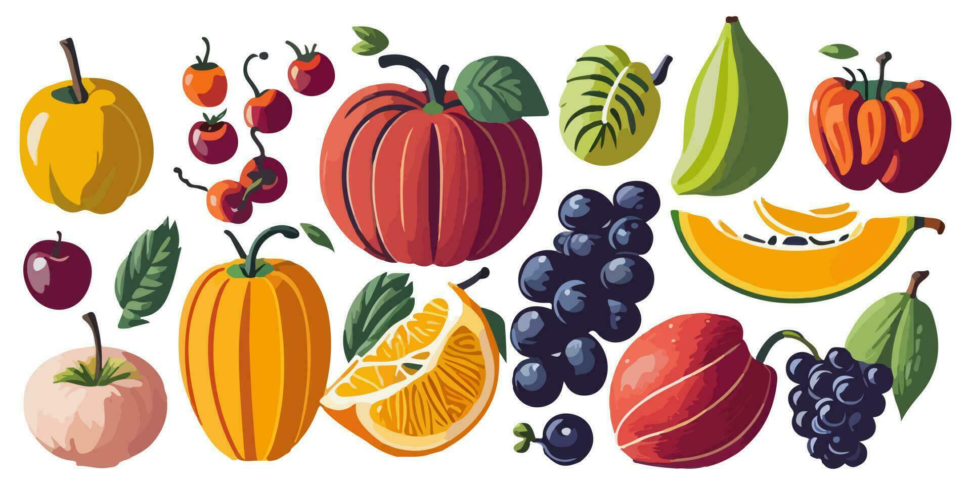 refrescante y dulce melón retratado en vibrante vector ilustración