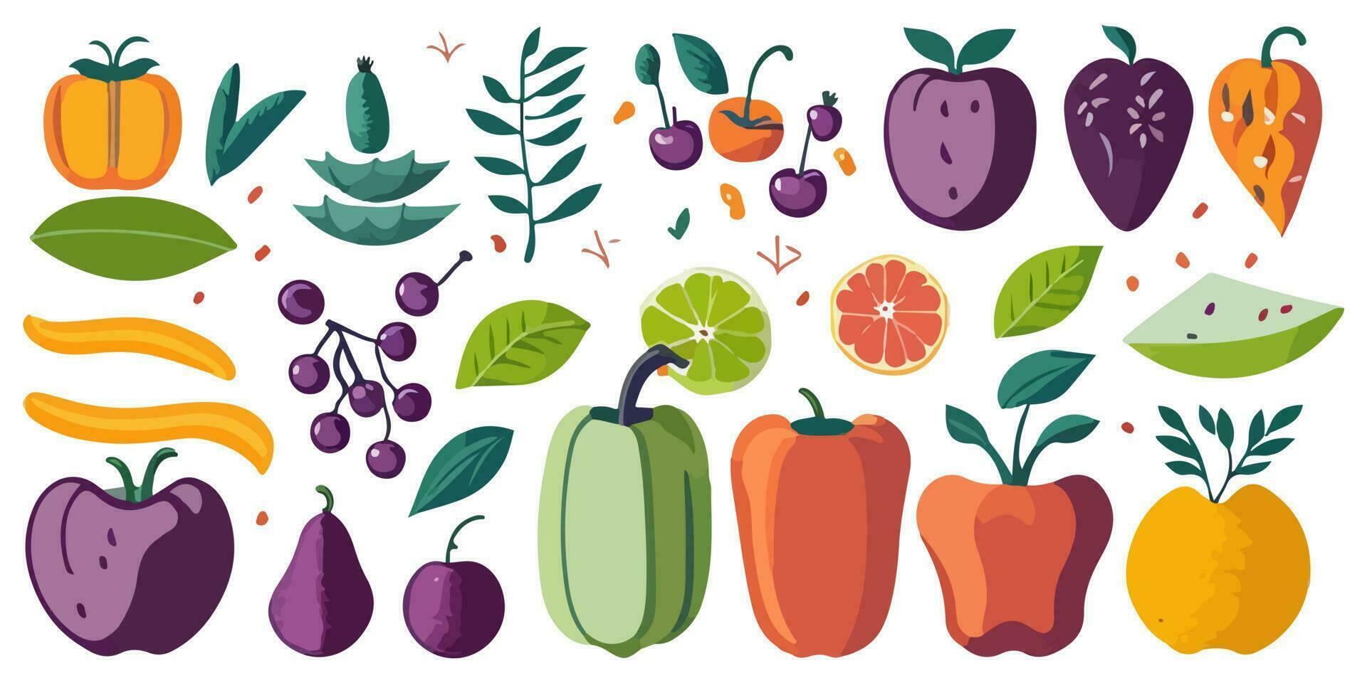 dulce y jugoso Fruta transformado dentro maravilloso vector Arte