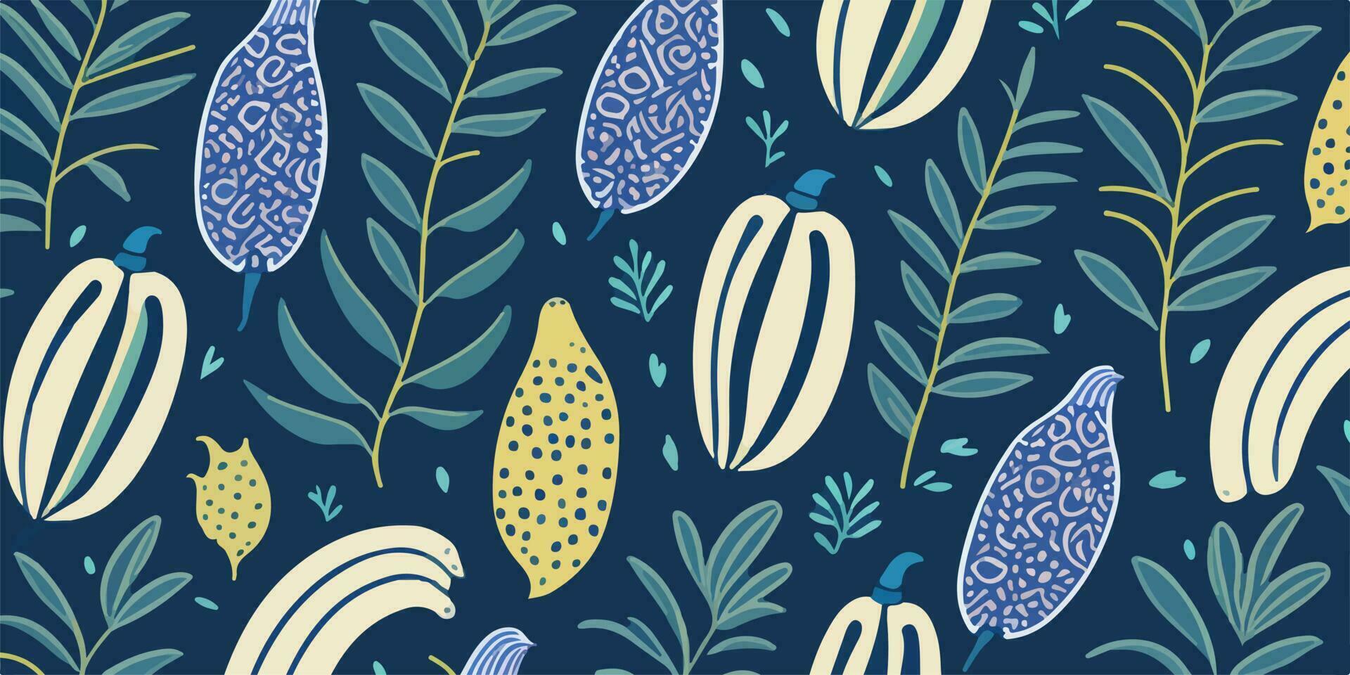 tropical apelar, vector ilustración de plátano patrones para verano temas