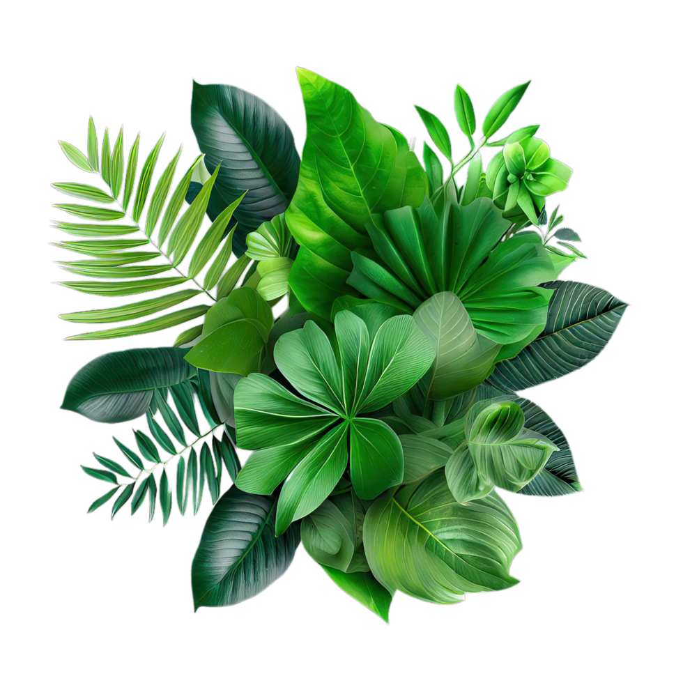 isolated tropical plant and summer tree png