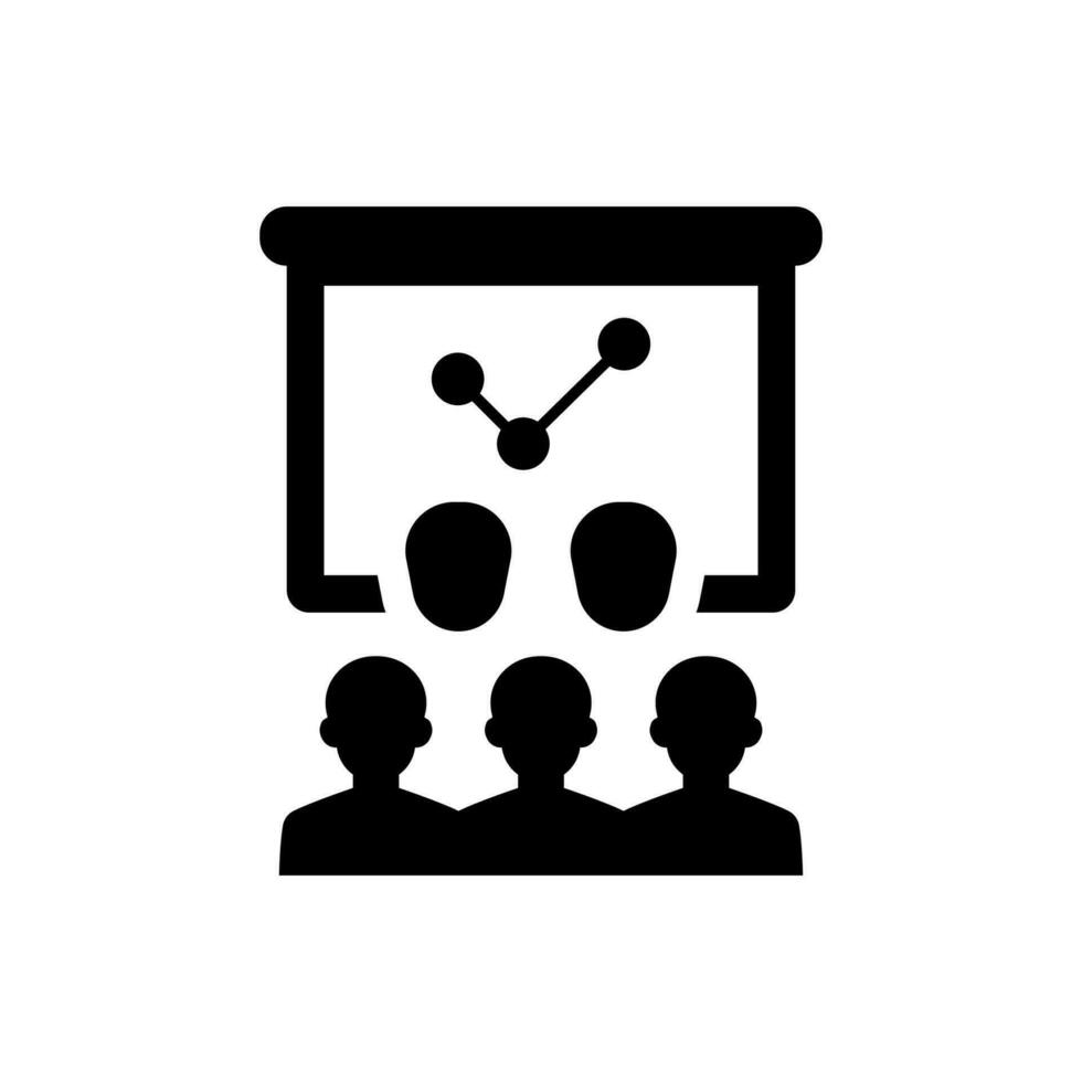 Business presentation icon vector