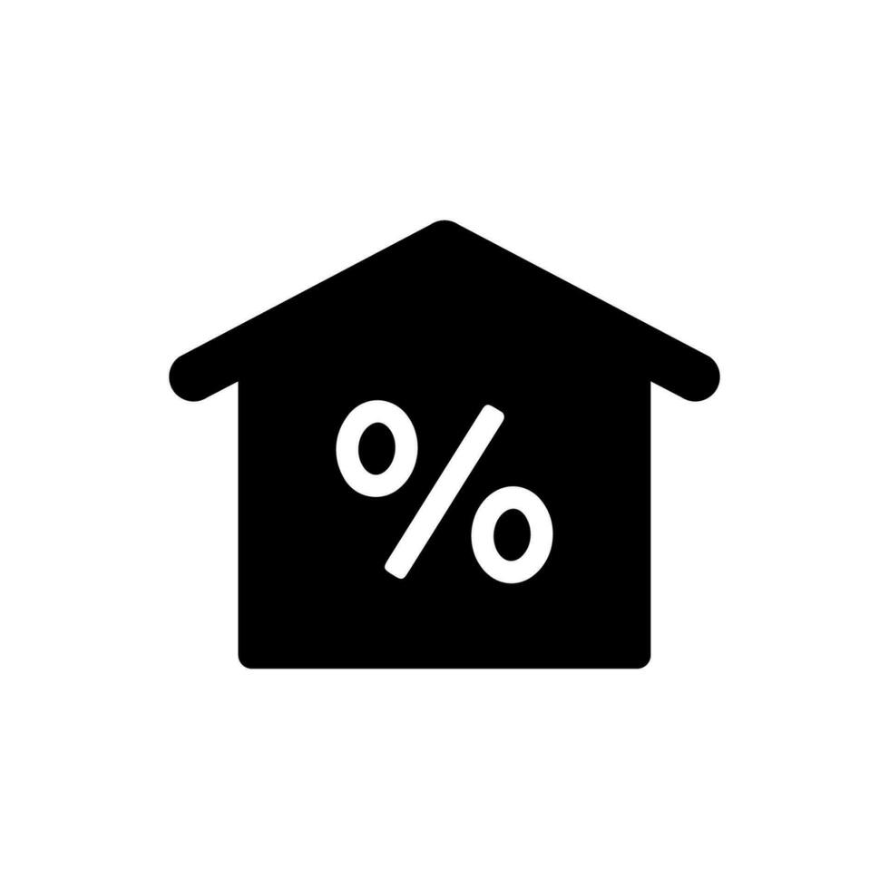 Home loan interest rate icon vector