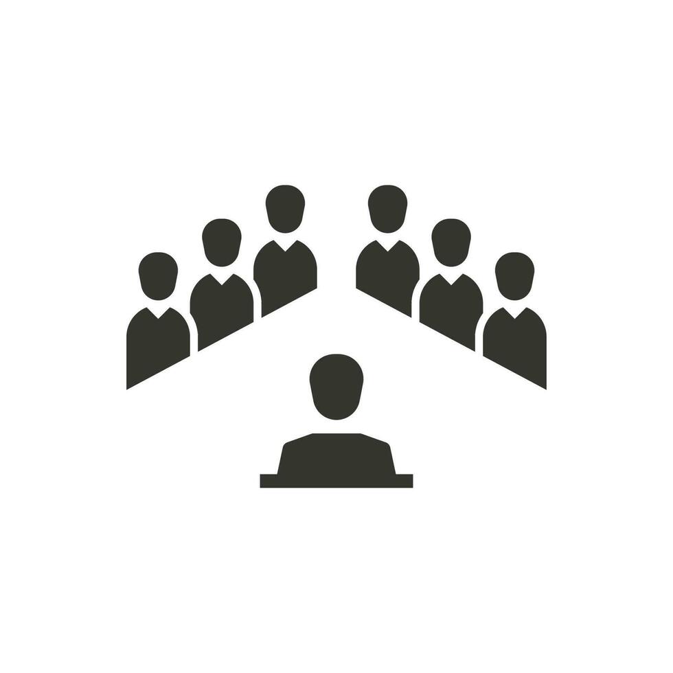 Simple illustration of a meeting icon vector
