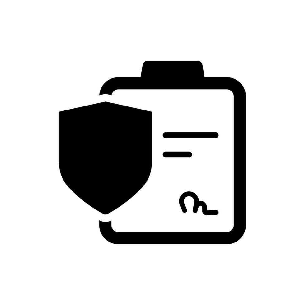 Insurance Agreement Icon vector