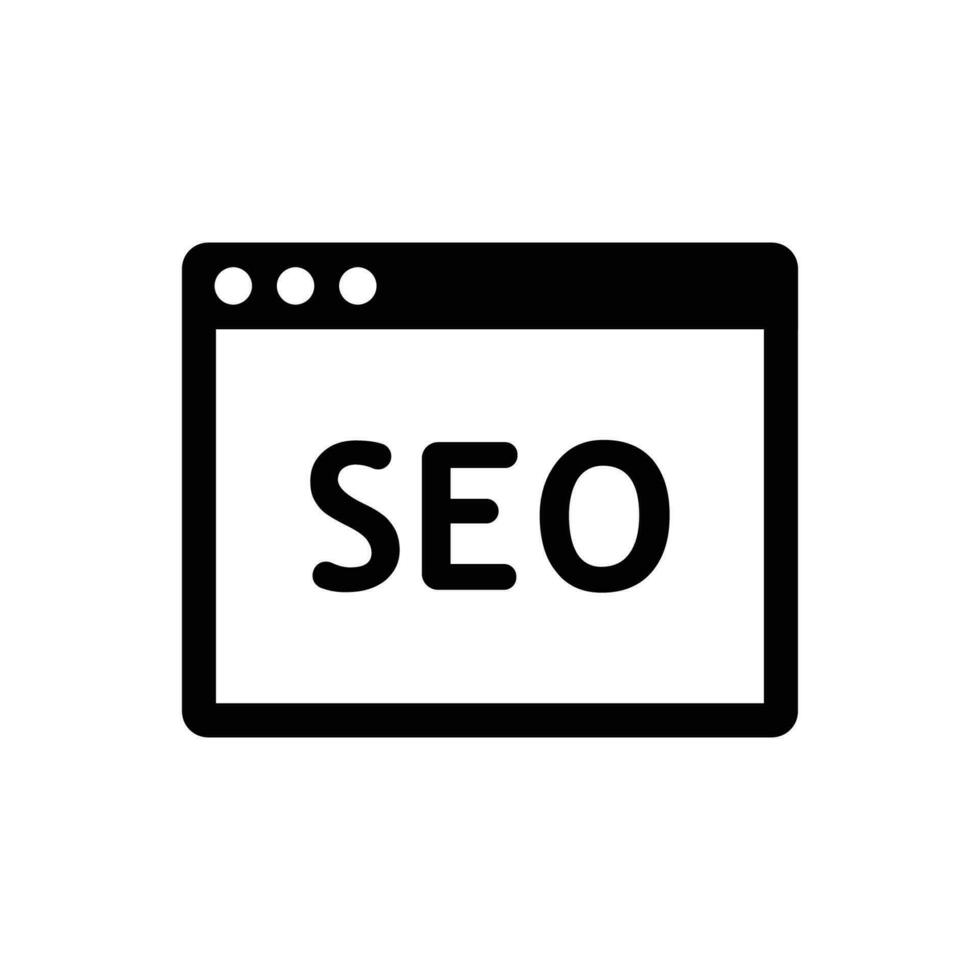 Search engine optimization icon vector