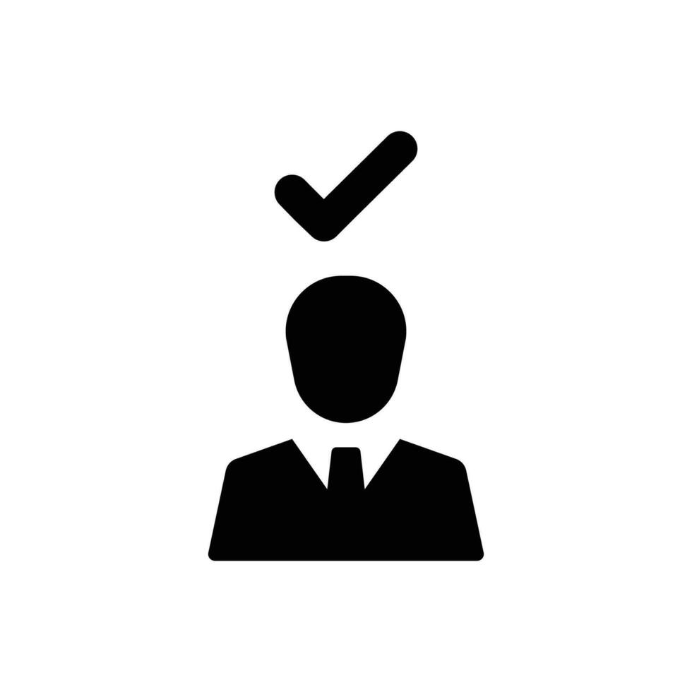 Man check icon vector