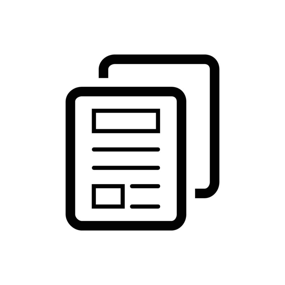 Content copy icon vector