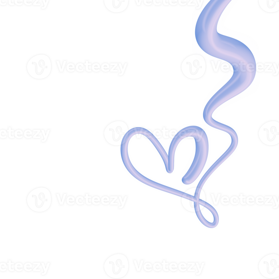 3d calligraphic heart love isolated transparent png background. Romantic inscription Happy Valentine Day or wedding day. 14 February holiday greetings Illustration