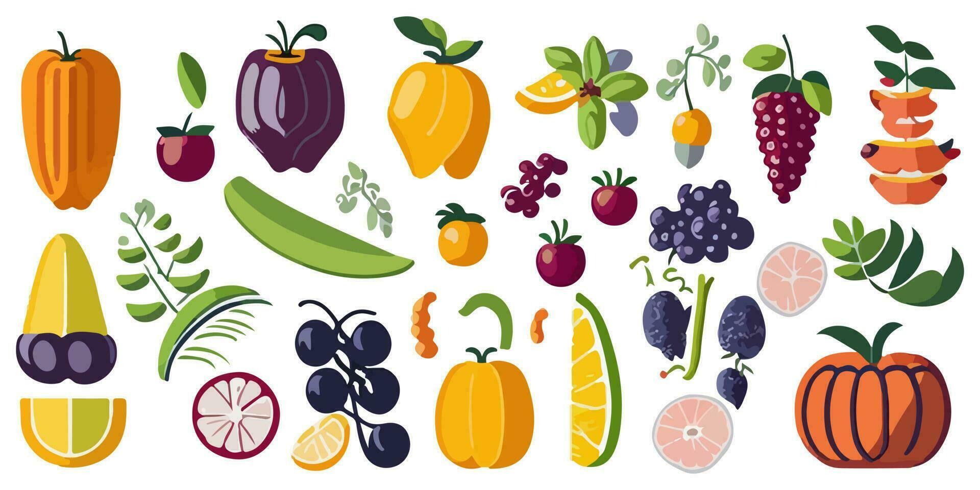 Vector Art of Typography Design with Tropical Fruits Incorporated