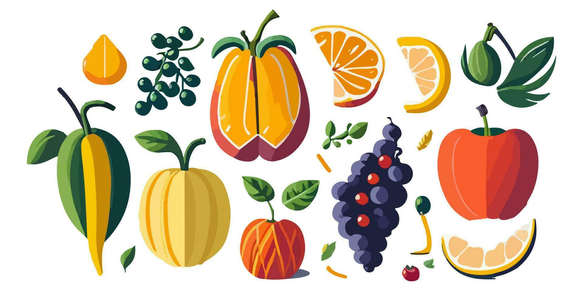 Tangy Citrus Burst in Captivating Vector Artwork