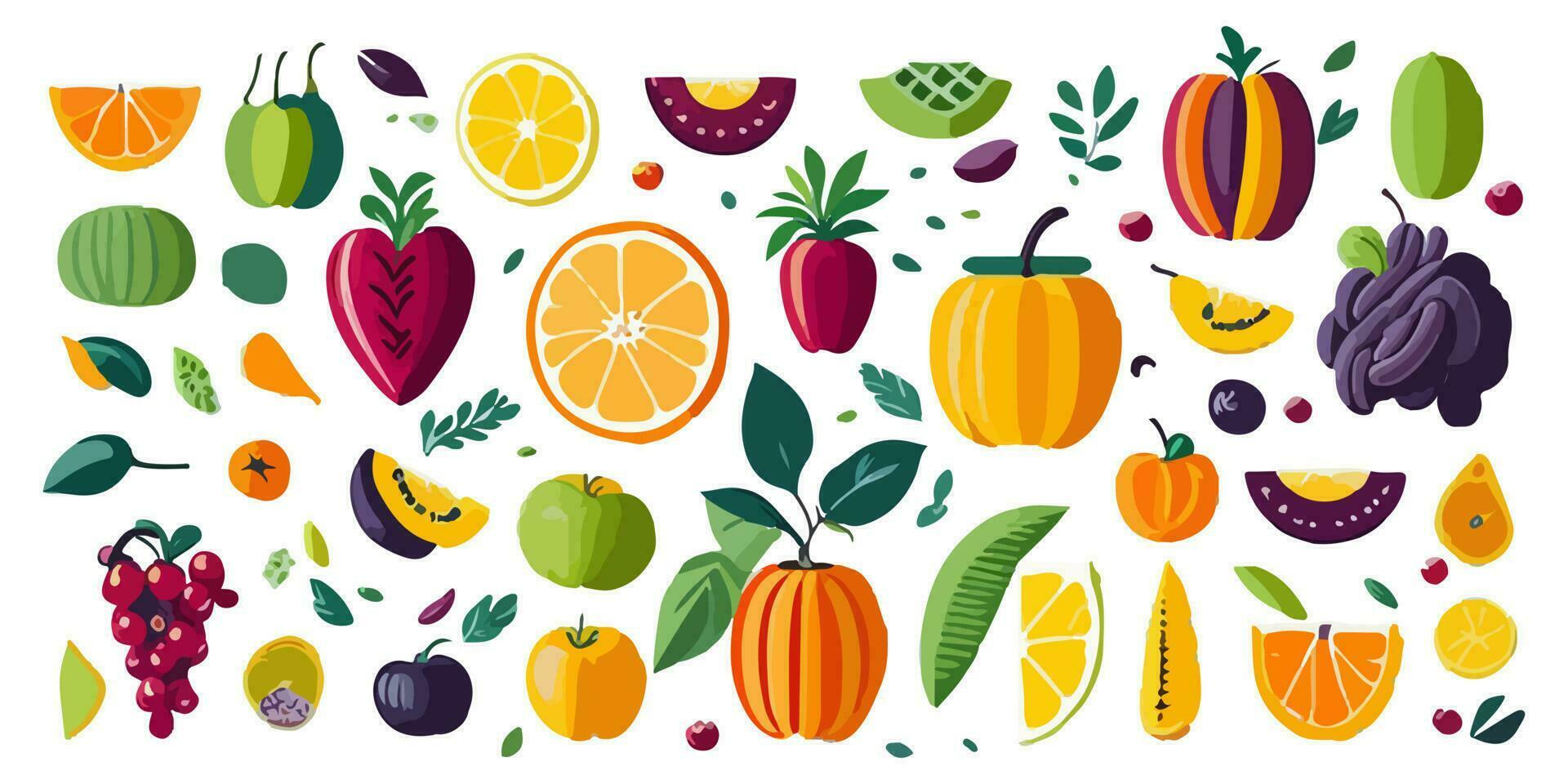 Tempting and Juicy Fruit Rendered in Vector Splendor