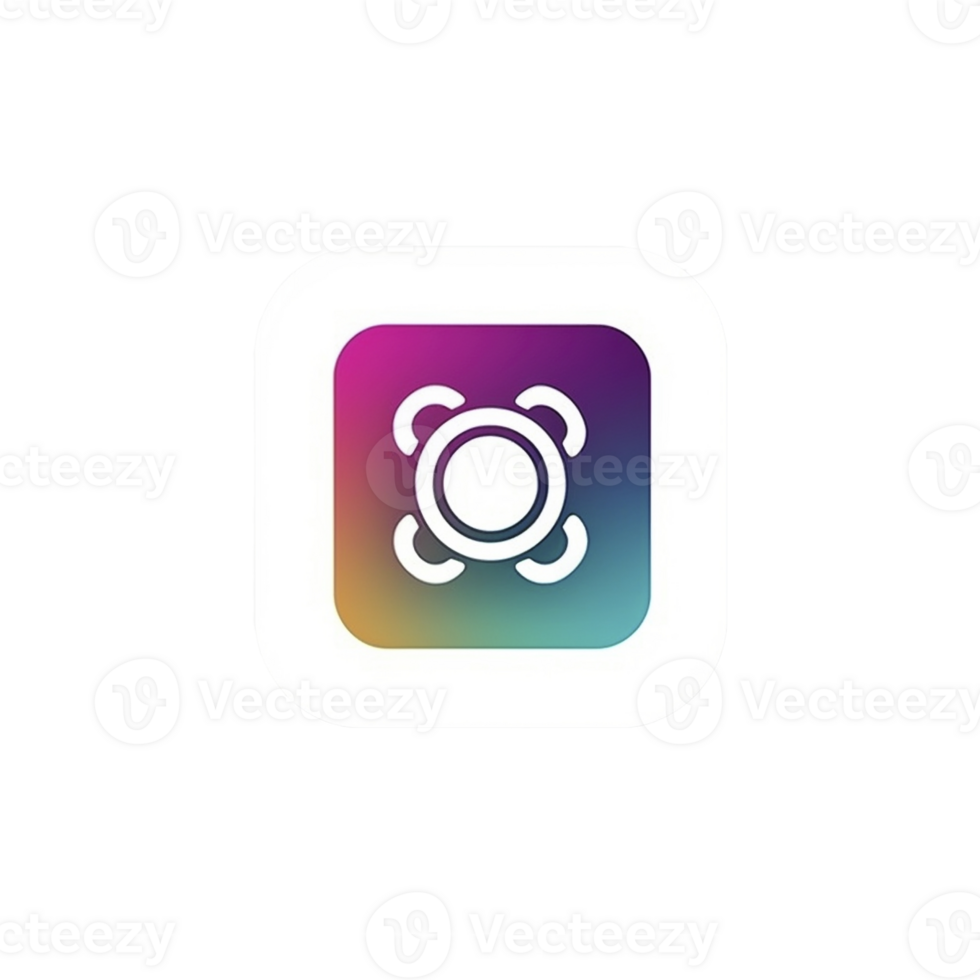 Squared app icon with round edges with globe on trasnsparent background, created with png