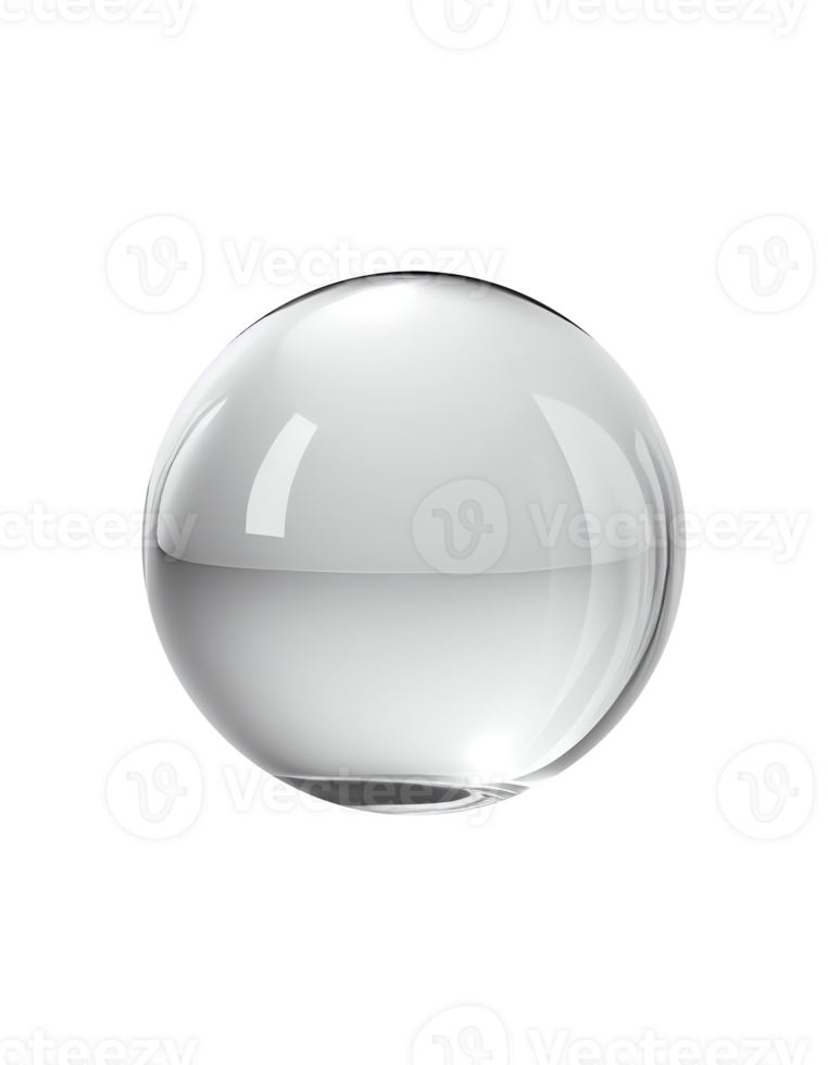 Glass ball on transparent background, created with 24212751 PNG