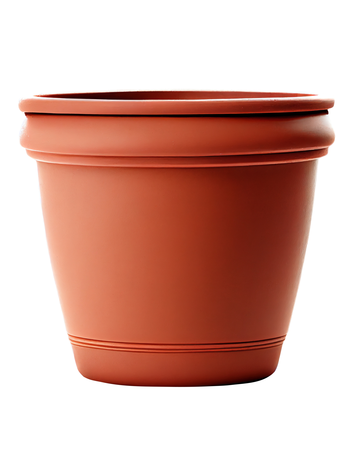 Decorative terracotta pot on transparent background, created with