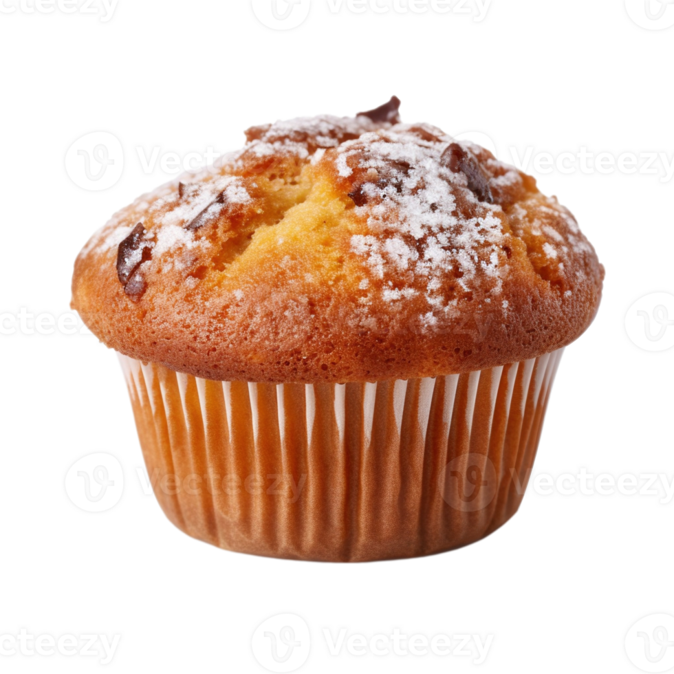 Muffin cupcake isolated on transparent background, created with png