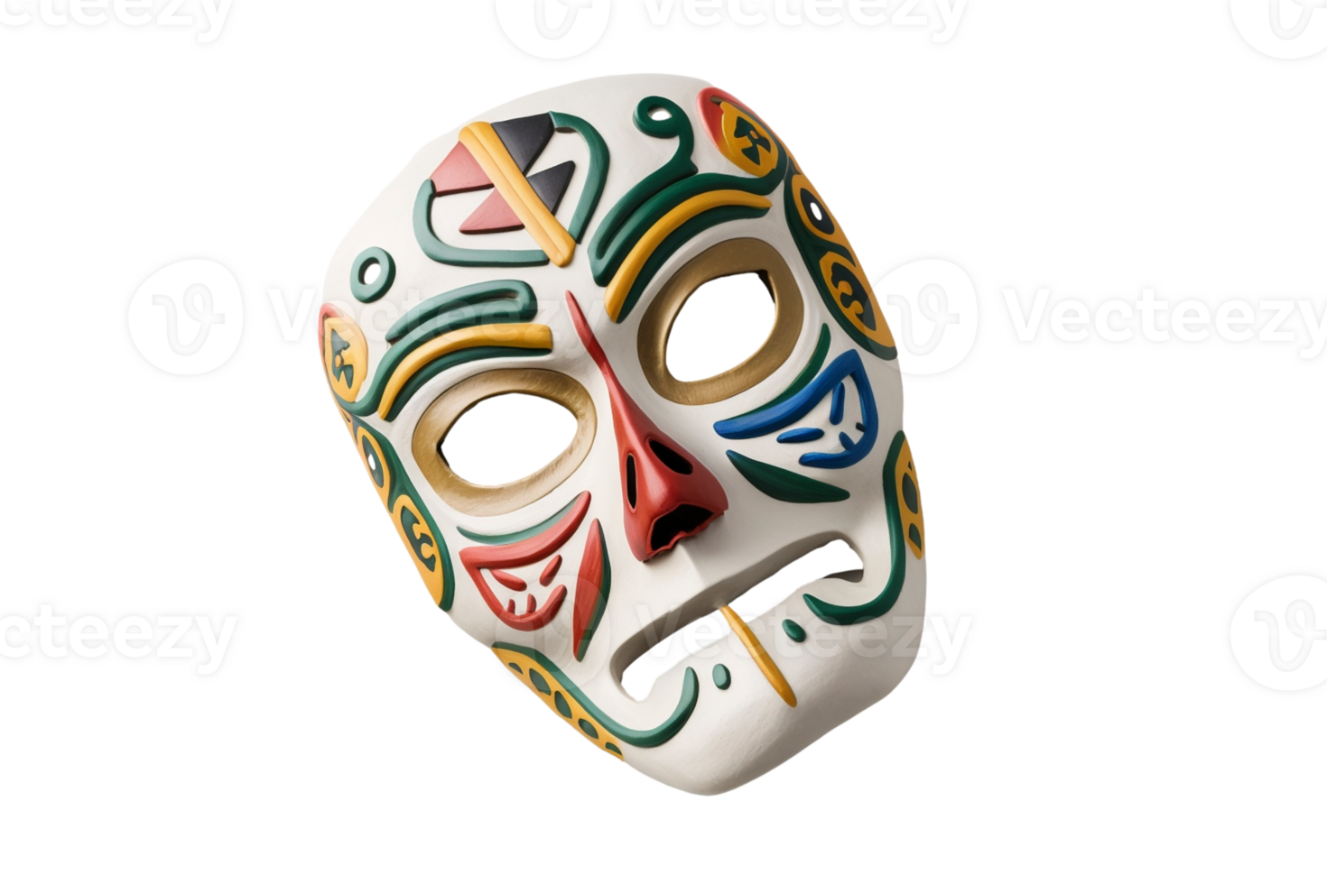 Mexikaner Maske von Tod isoliert auf transparent Hintergrund, erstellt mit generativ ai png