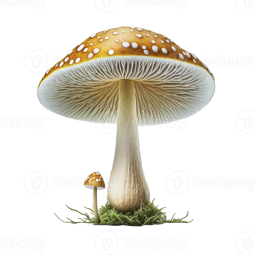 Mushroom on transparent background, created with png