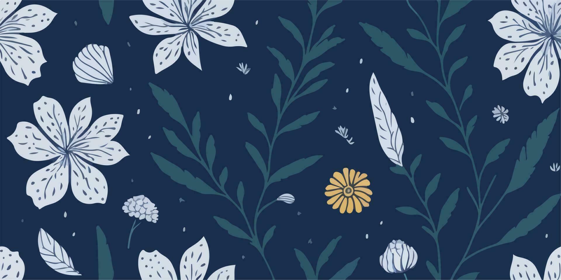Floral Euphoria, Captivating Vector Illustration of Vibrant Flowers