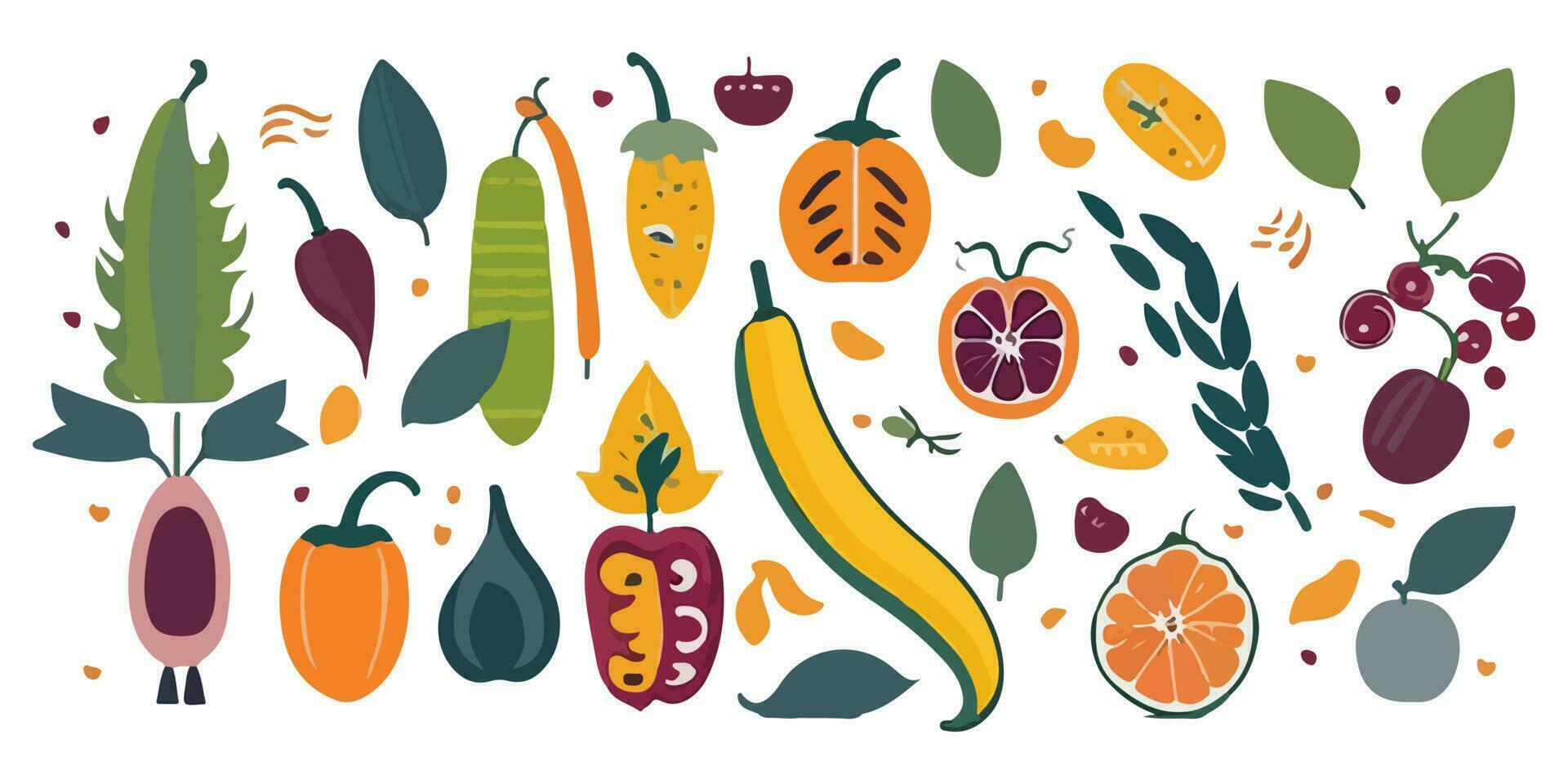 Vector Illustration of a Farmer Engaged in Citrus Farming Activities