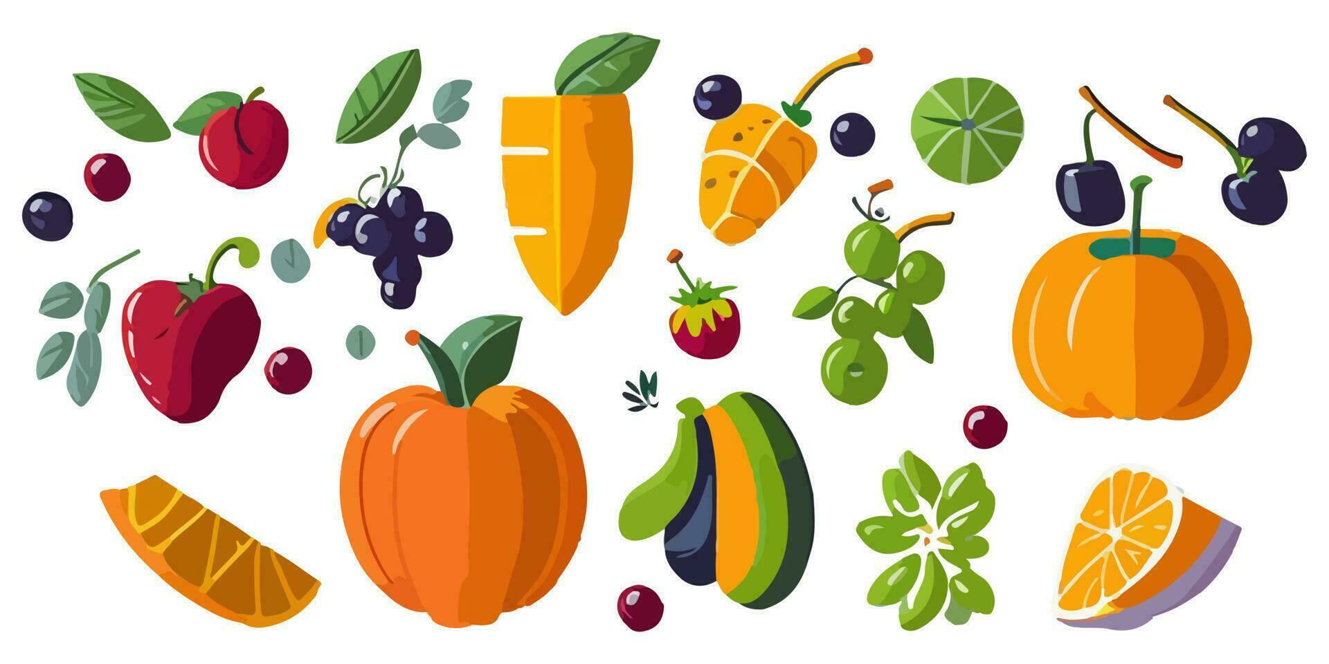 Sweet and Chewy Fruit Illustrated in Whimsical Vector Art