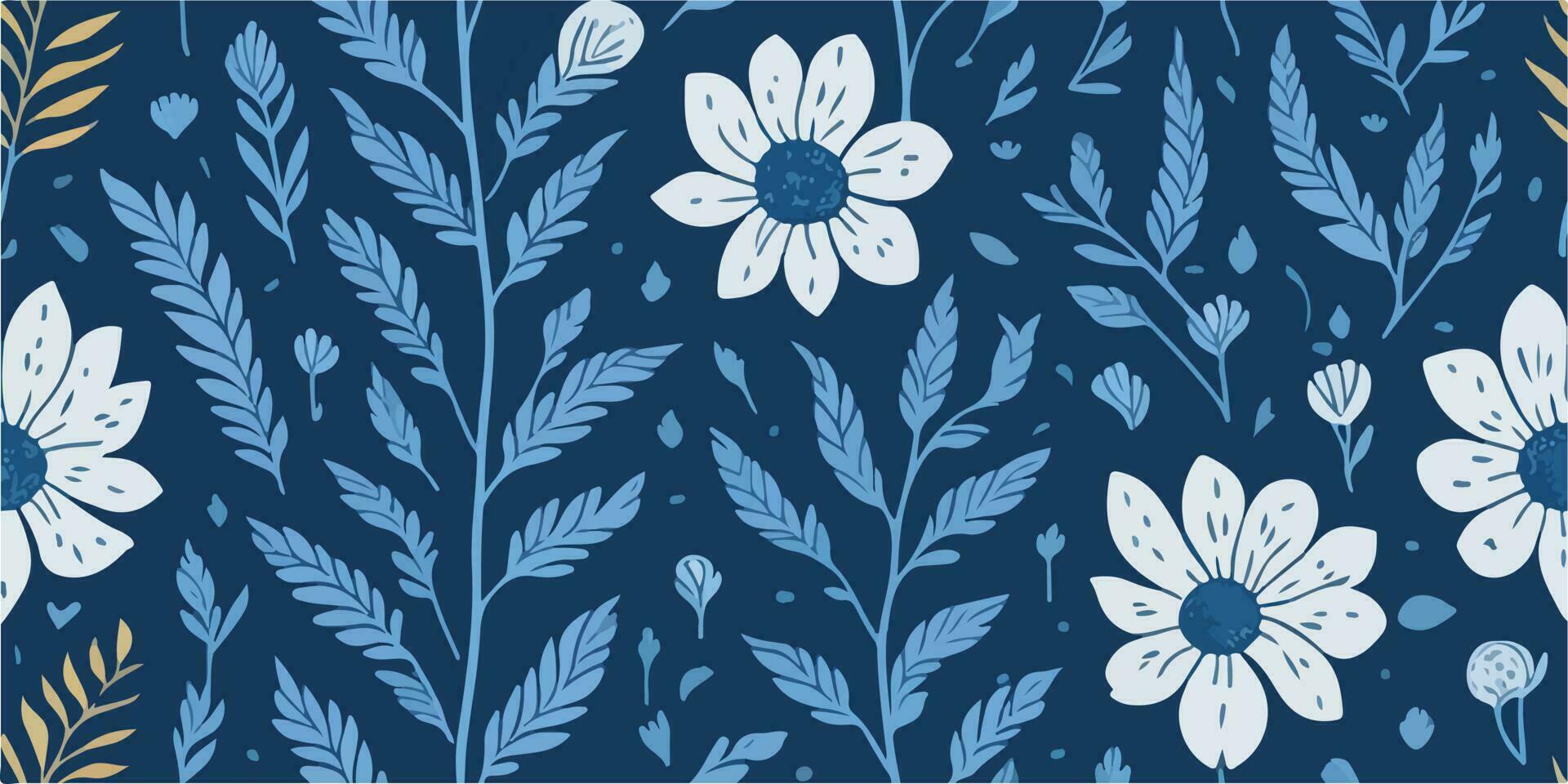 Artistic Blossoms, Vector Illustration of Floral Patterns with a Twist