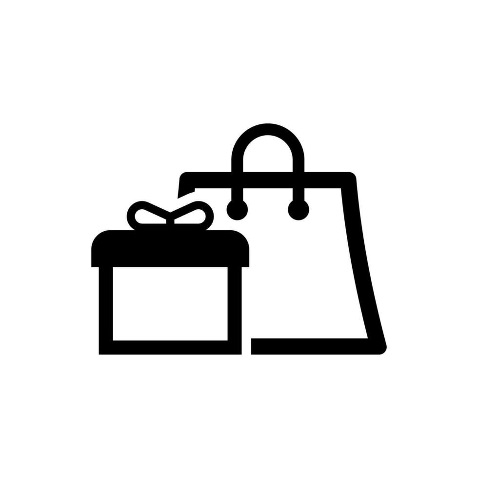 Gift shopping icon vector