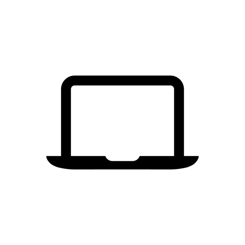Laptop screen icon vector