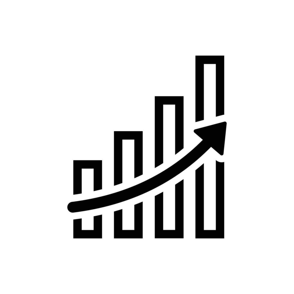 icono de tabla de crecimiento vector