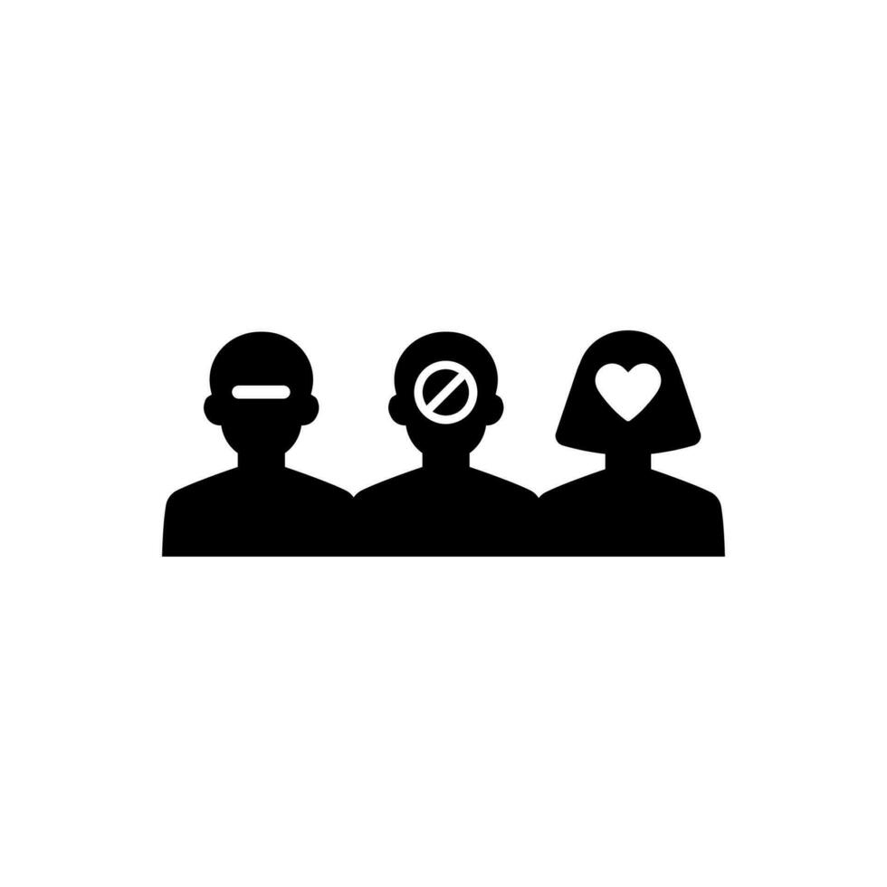 Man selection icon vector