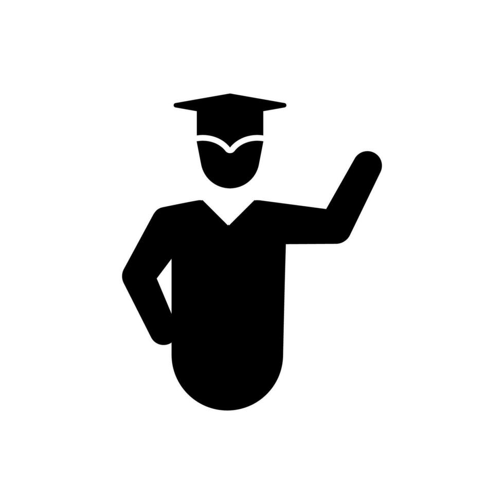 icono de estudiante graduado vector
