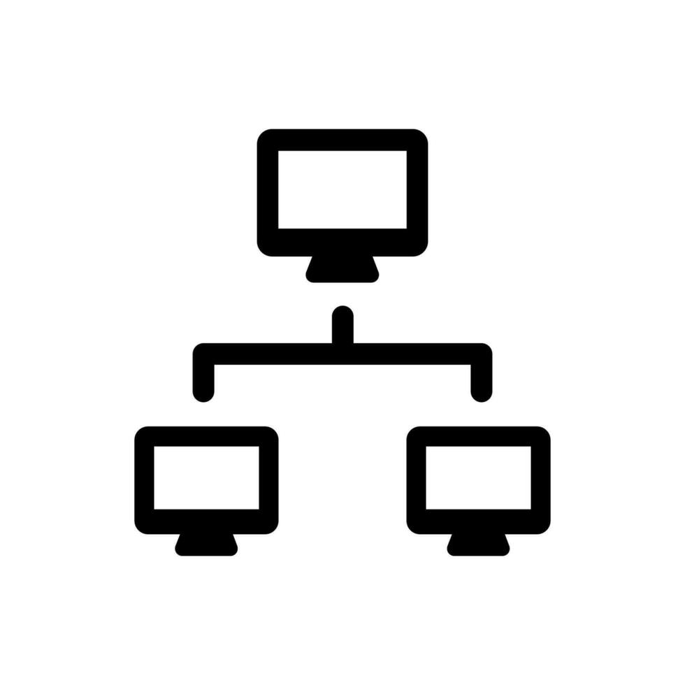 Computer network sharing icon vector