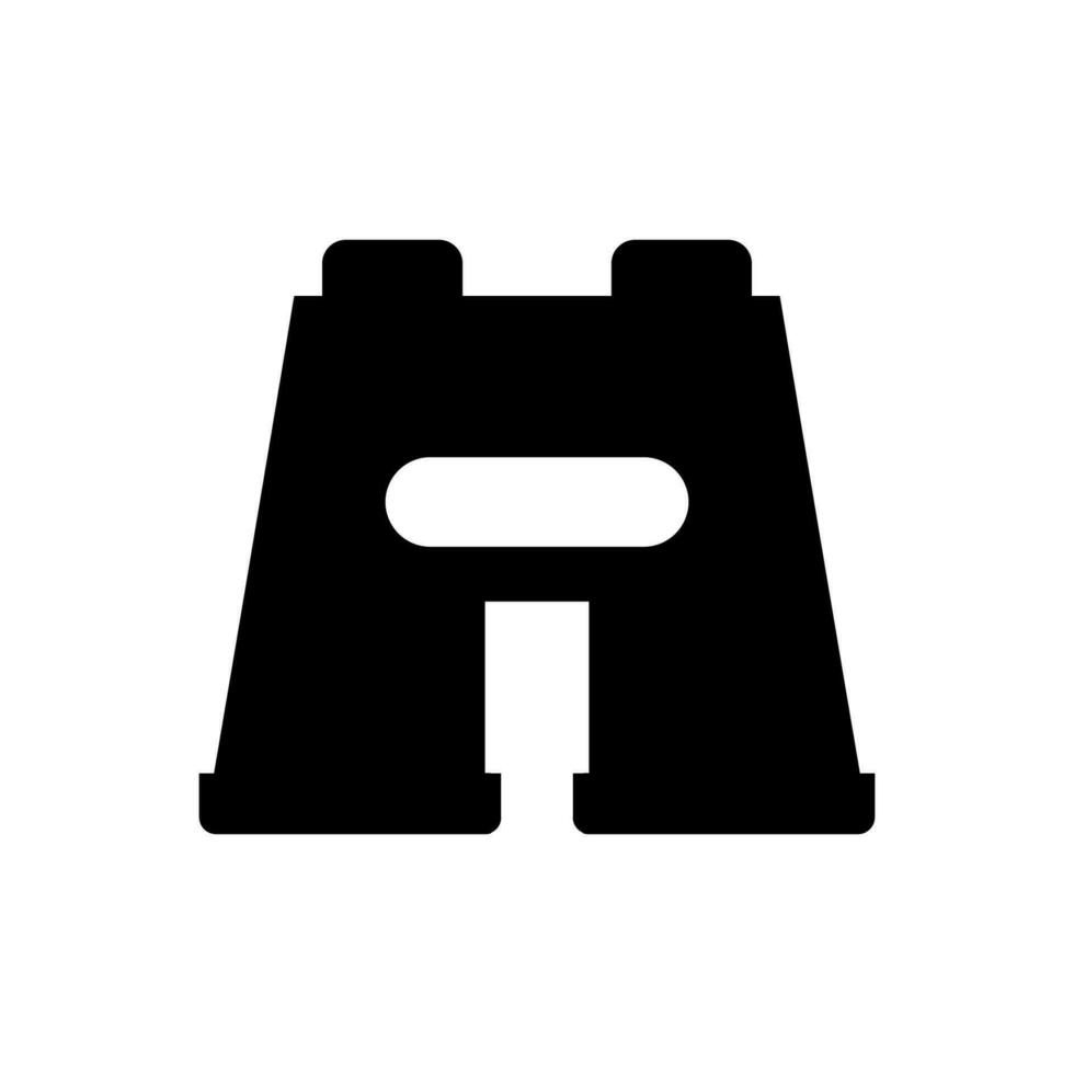 Binocular, vision icon vector