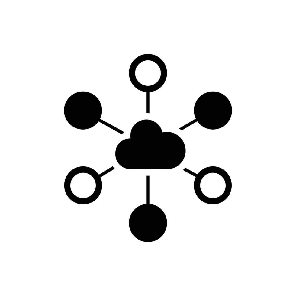 Cloud network icon vector