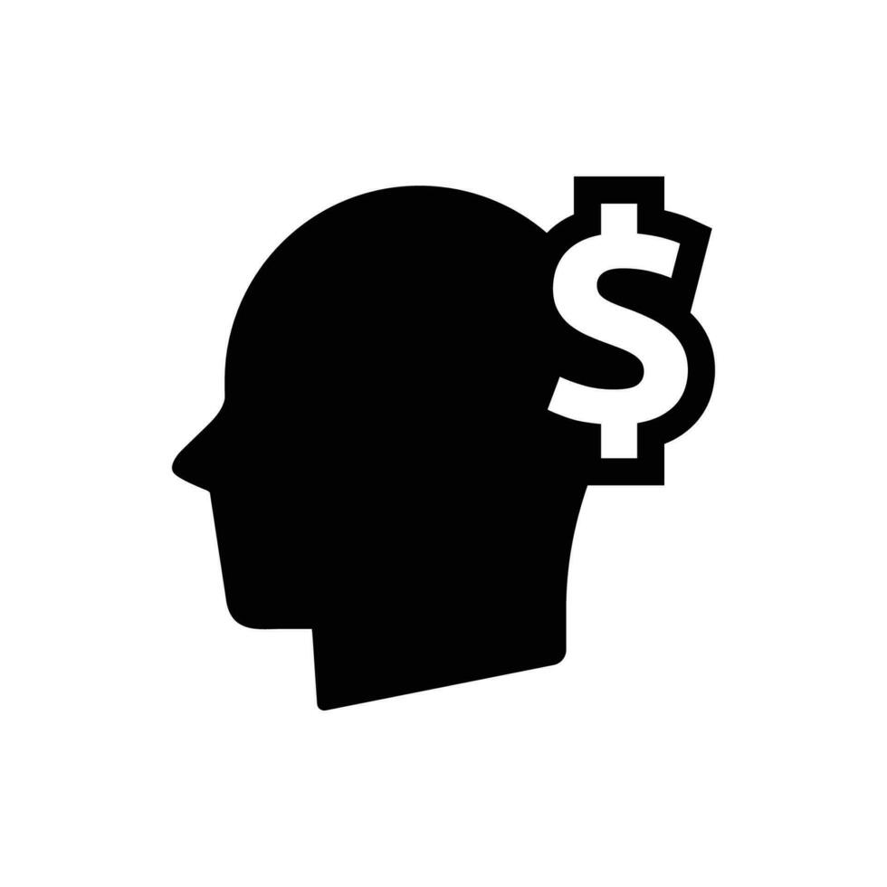 Financial thinking icon vector