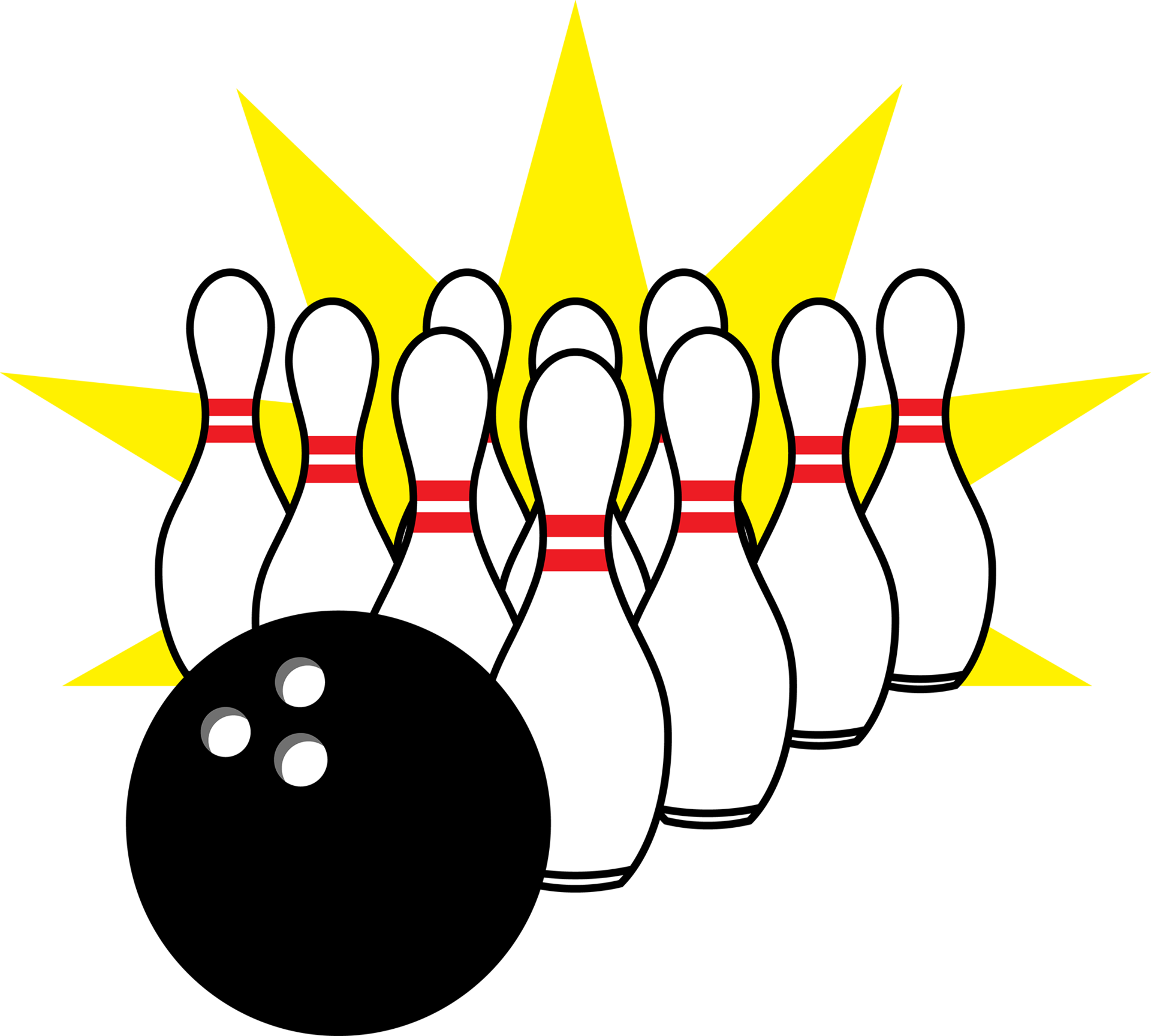 Illustration of Bowling Ball and Pins Set 24213079 PNG