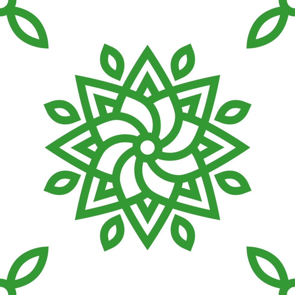 Floral Design in Square Tile Seamless Pattern png