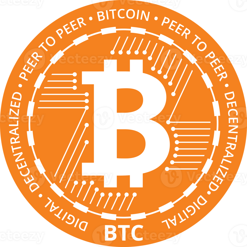 ilustración de bitcoin criptomoneda png