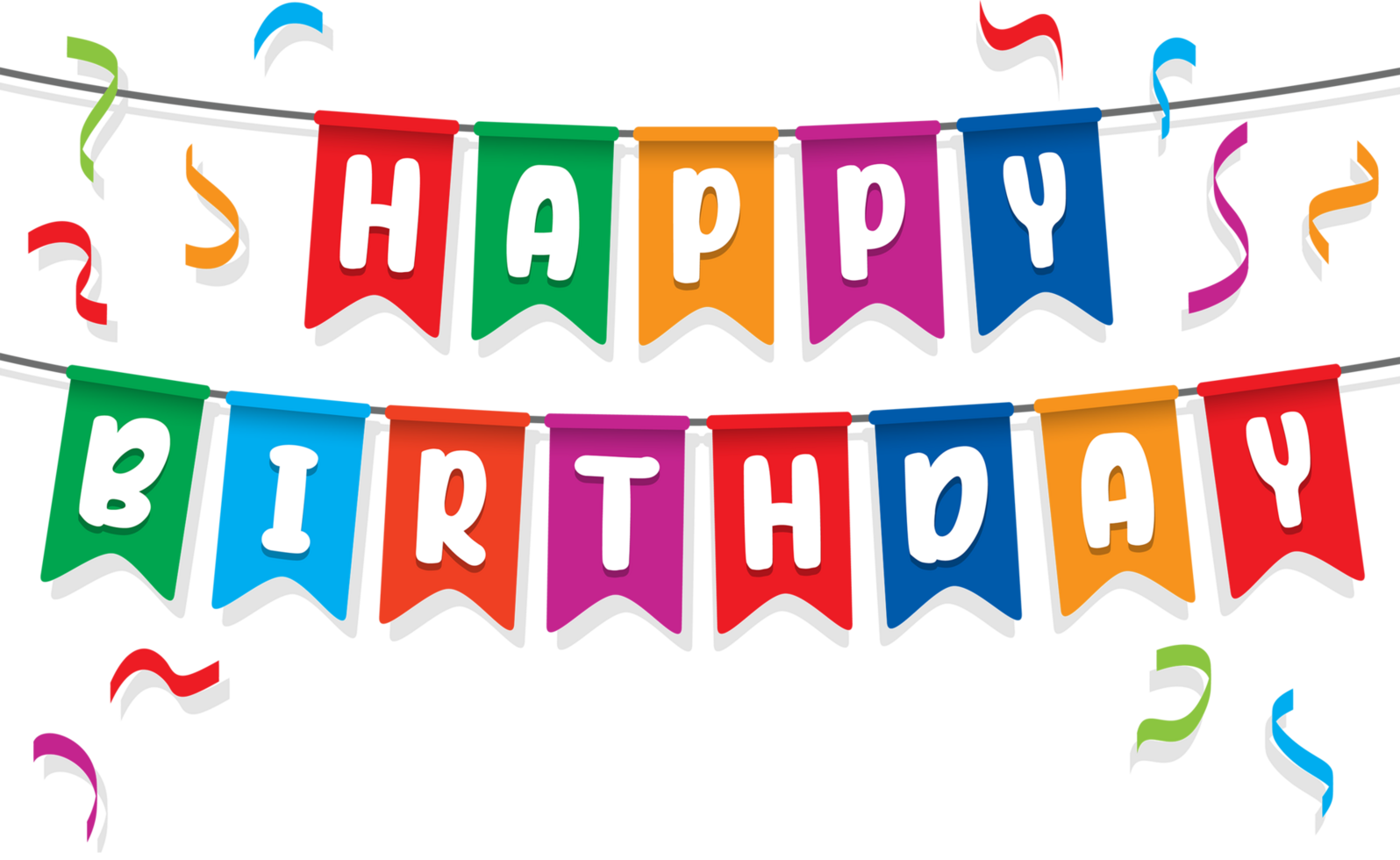 Happy Birthday Bunting Flags Background png