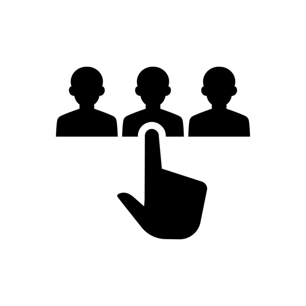 Employee selection icon vector