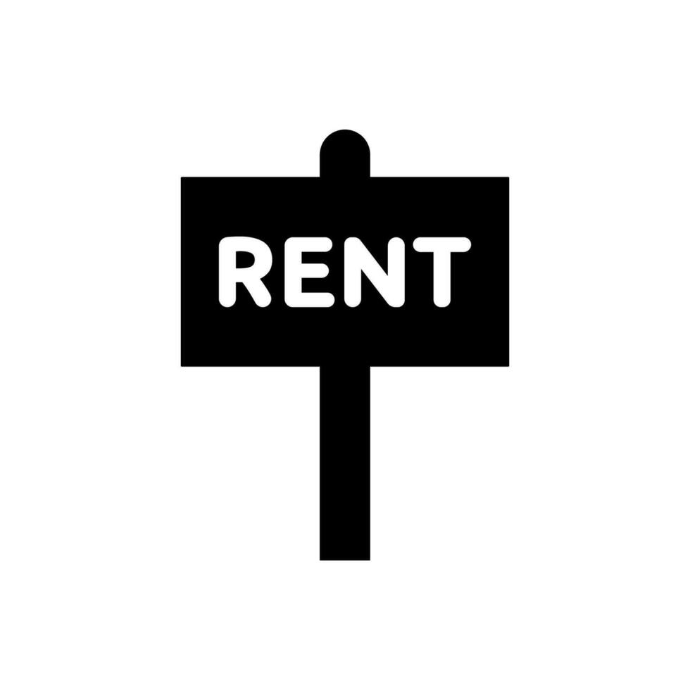 Rent sign board icon vector