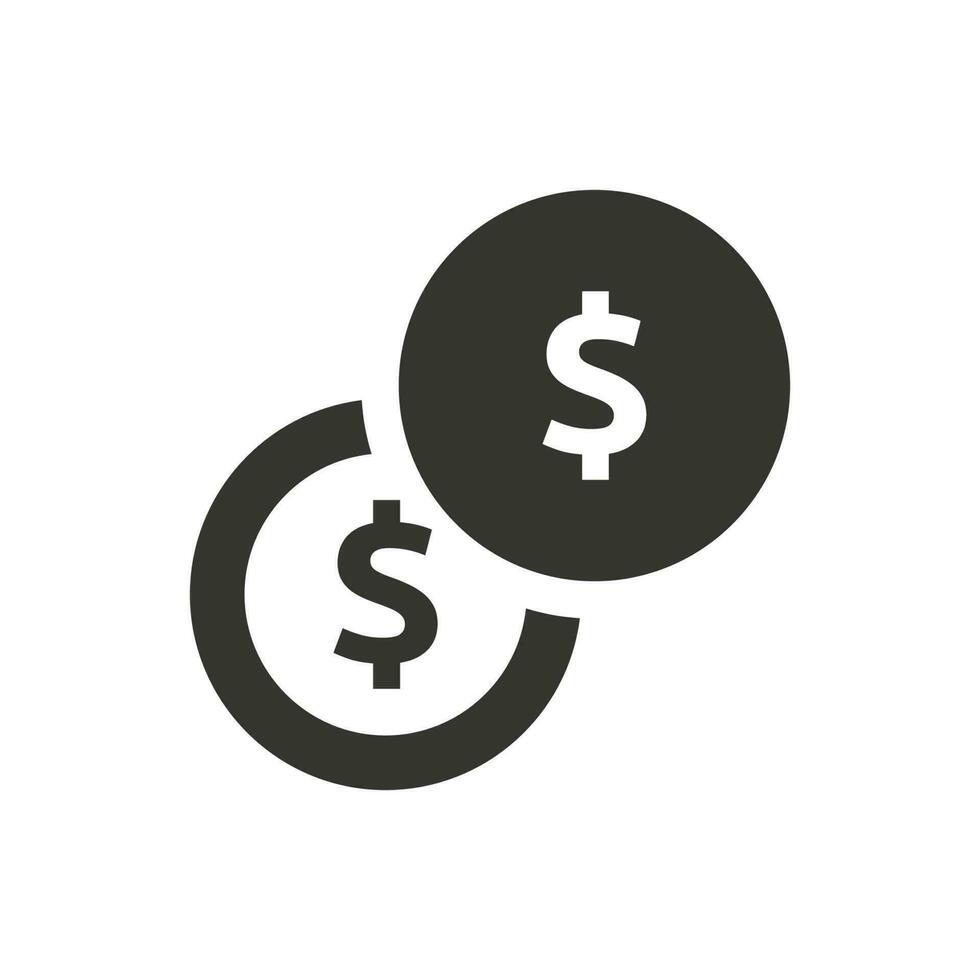 Dollar Coins Icon vector