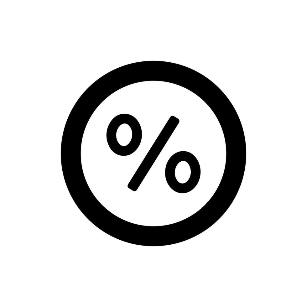 Percentage sign icon vector